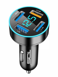 Зарядка в прикуриватель для автомобиля 4*USB TDS TS-CAU71